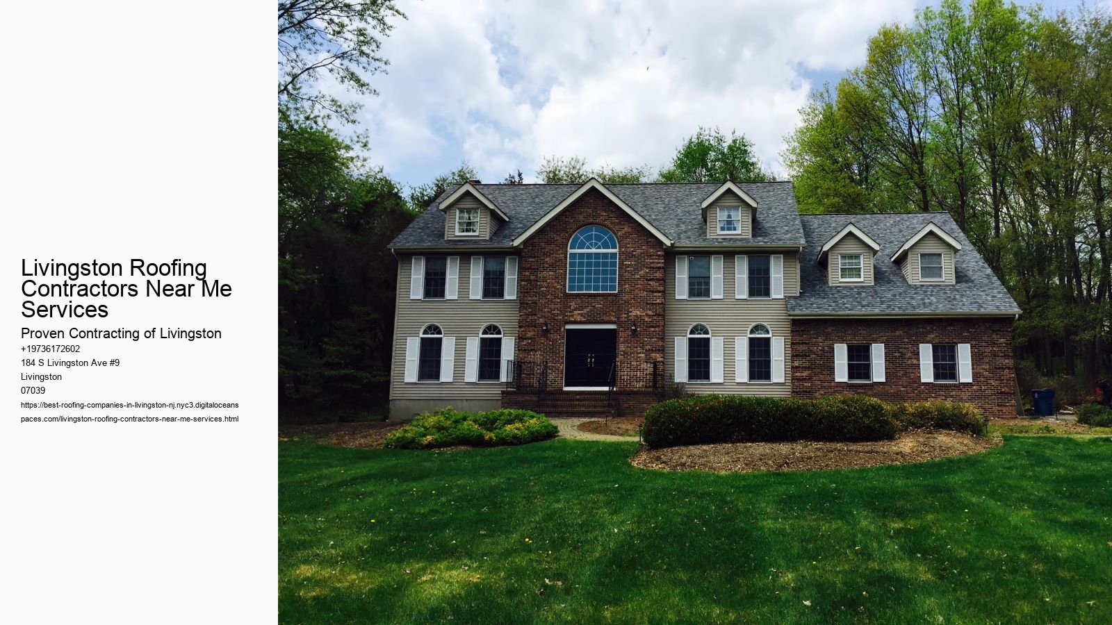 Livingston Roofing Contractors Near Me Services